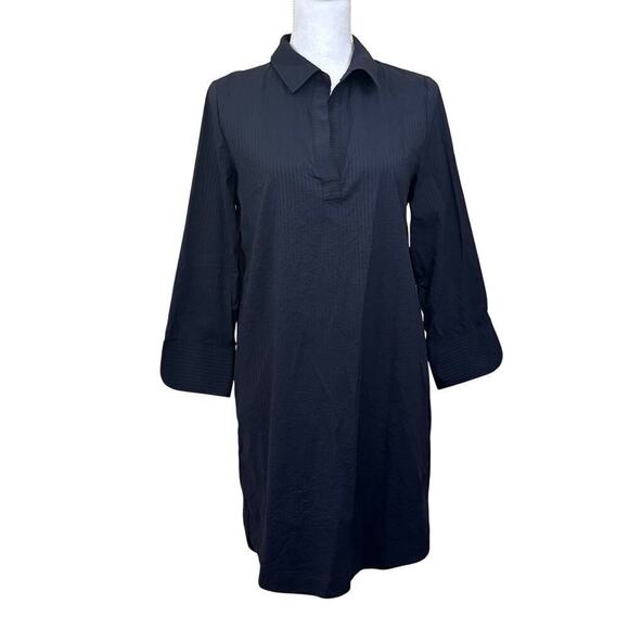 VIneyard Vines Lucaya Seersucker dress, black, XS, quick drying, understated - Picture 1 of 6